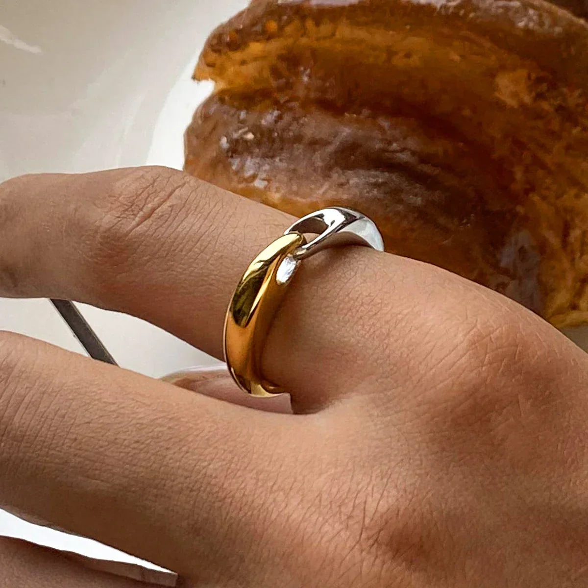 Valentina™| Anello con fibbia bicolore