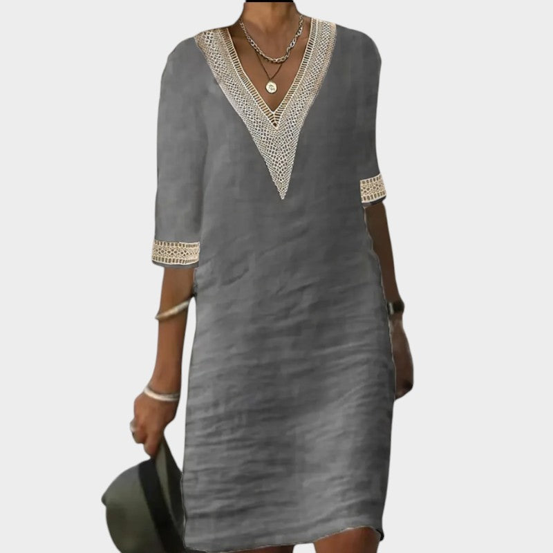 Serena – Abito casual in cotone e lino