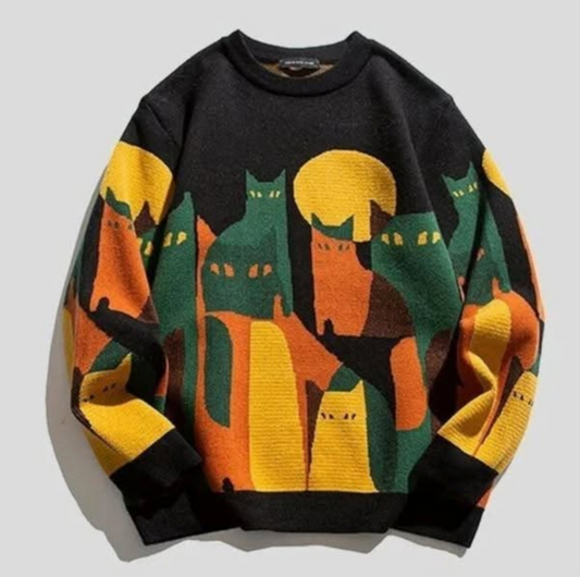 Maglione™ | Gatto al chiaro di luna