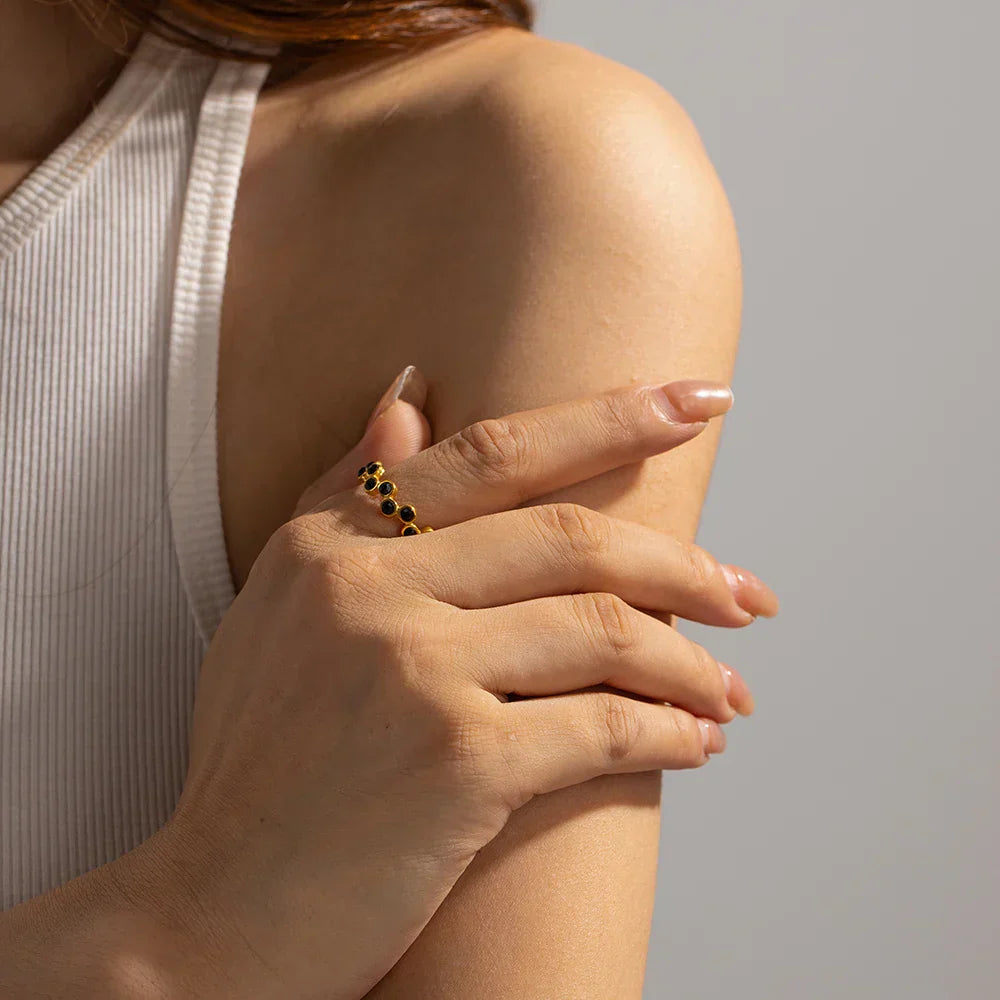 Staggered Hive Diamond Ring