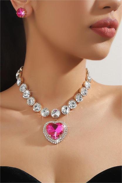 Valentina™| Orecchini con diamanti e collana a cuore