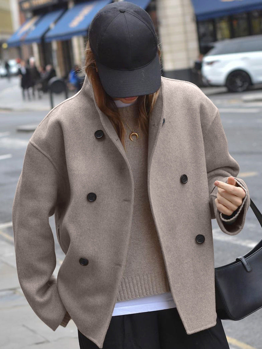 Valentina™| Vintage Wool Blend V-Neck Coat