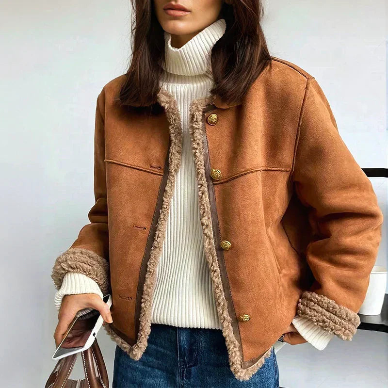 Valentina™| Giacca con rifiniture in shearling