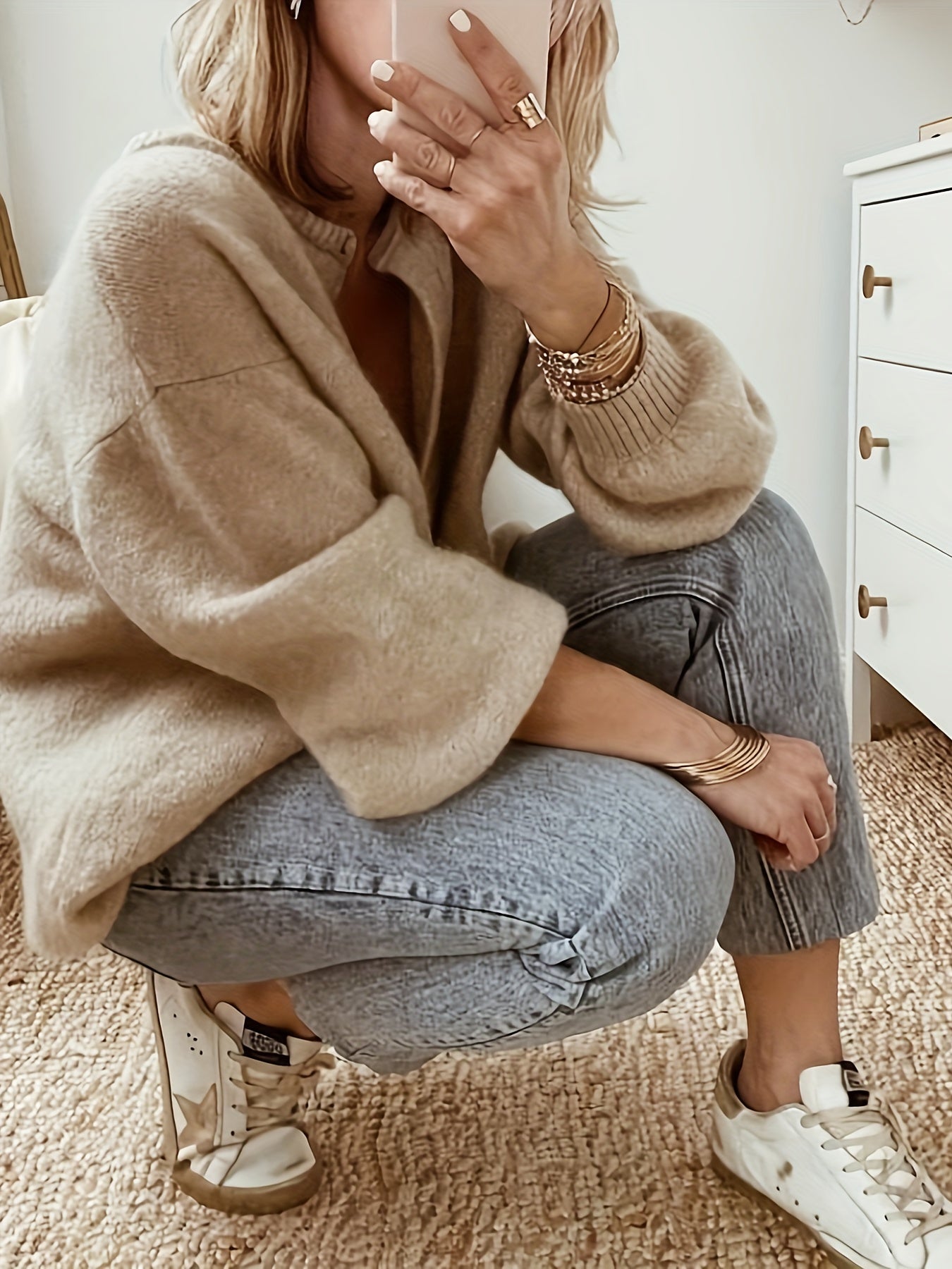 Valentina™ | Maglione Morbido con Collo a V e Bottoni