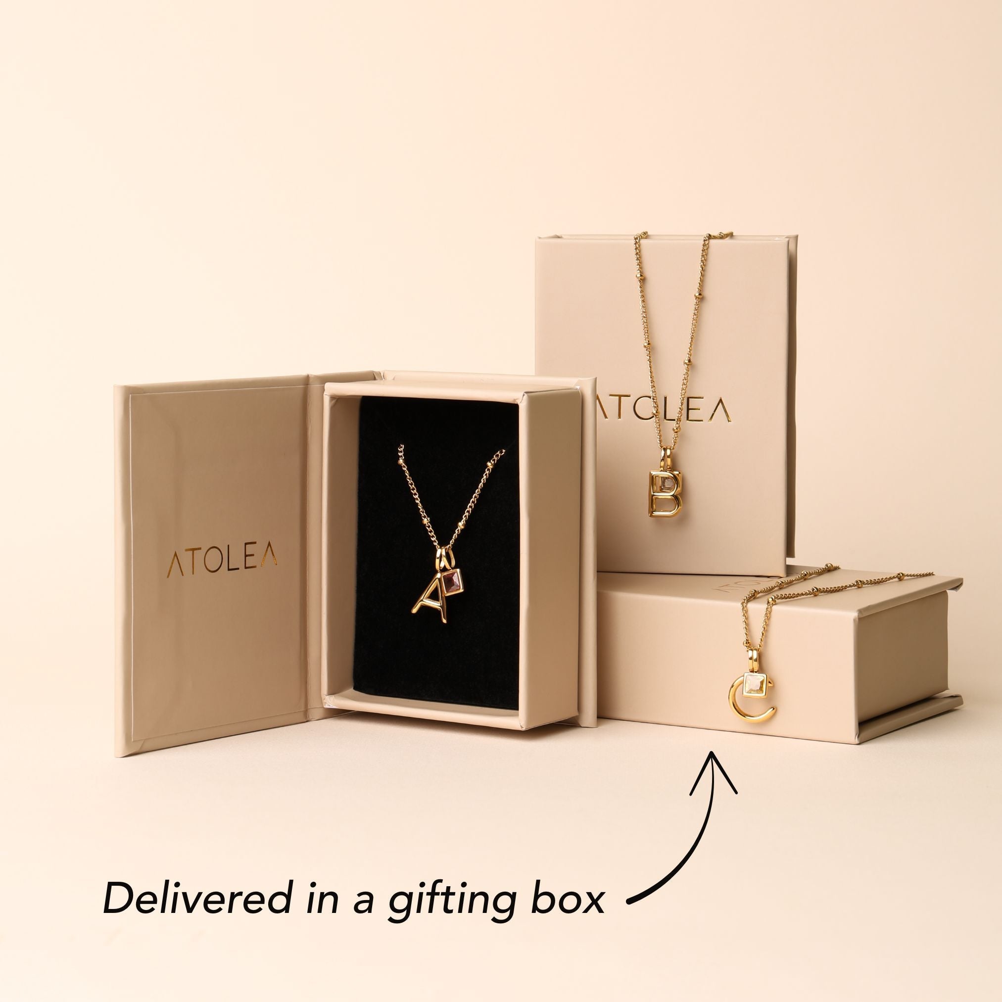 Valentina™| Collana con iniziali e pietre di nascita