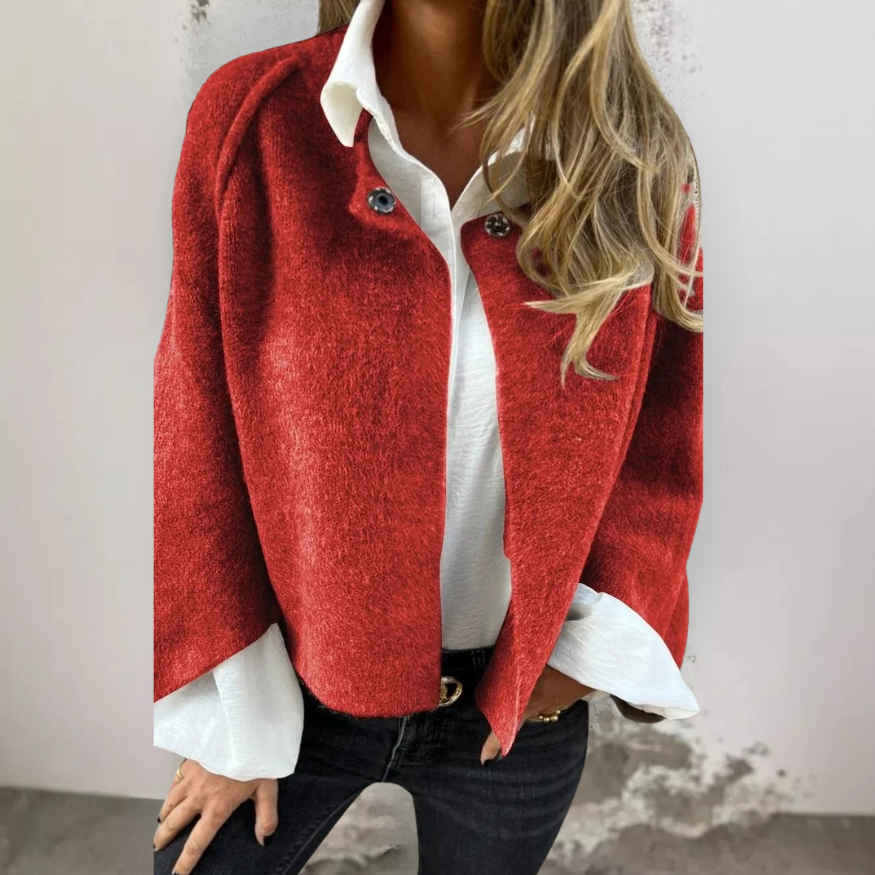 Valentina™ | Cardigan Elegante con Dettagli in Camicia